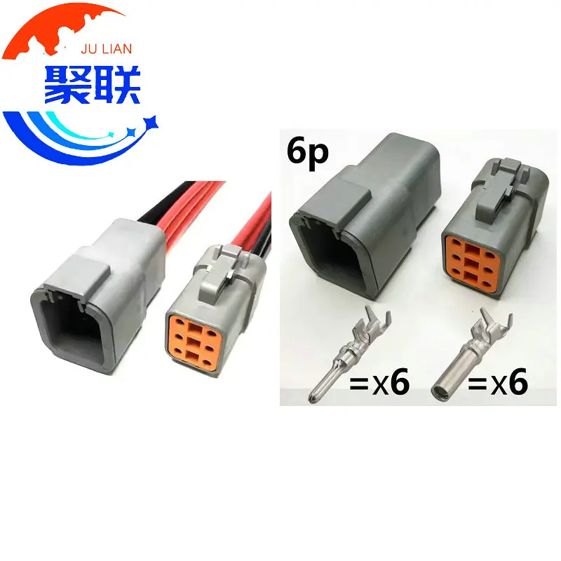 1Set 6Pin DTP04-6P …