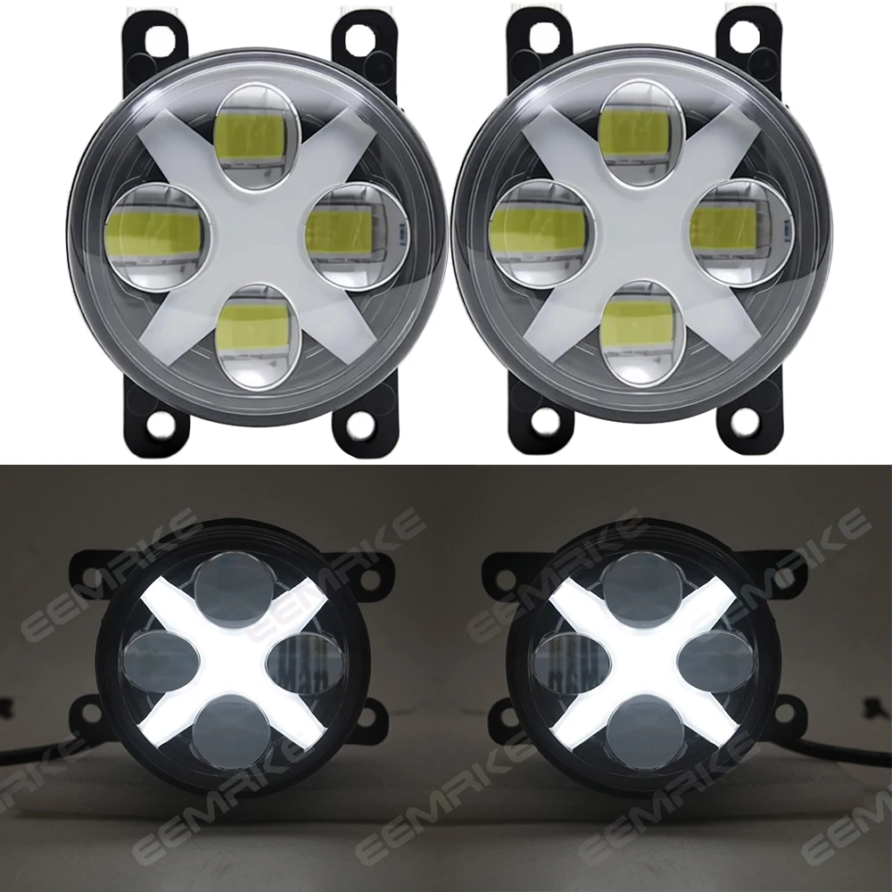 Whtie / Yellow Led Fog Lights Angel Eyes DRL for Fiat 500L 2012-2023 / 500 Sport 2013 2014 2015 Lens Fog Driving Lamp Day Light detail image 25