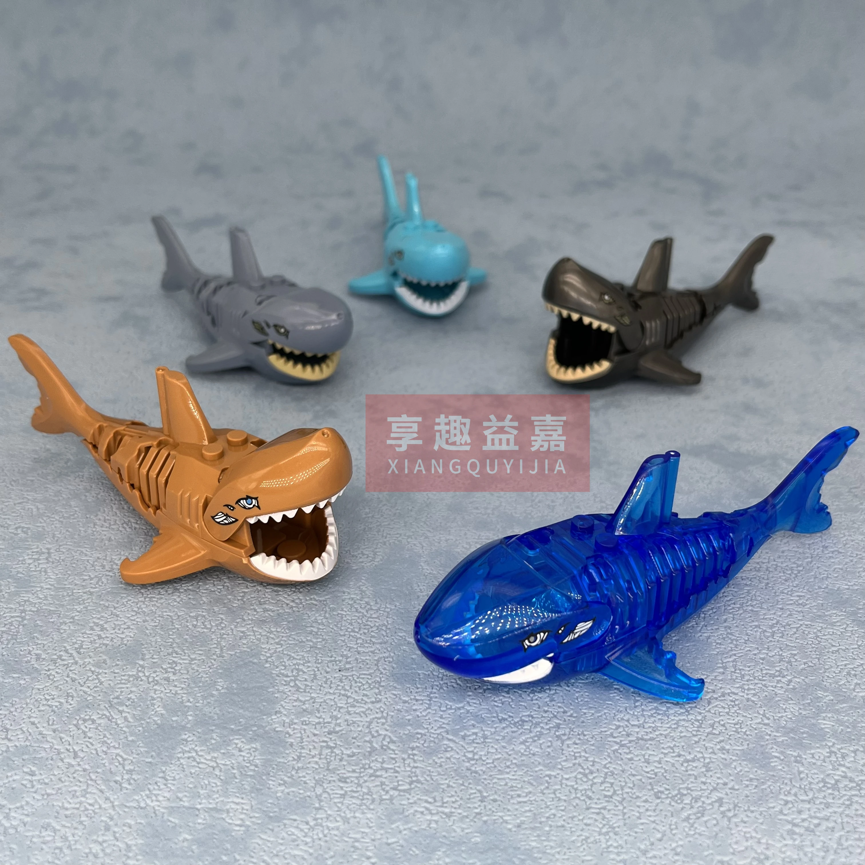 Animals Figures MOC Shark Whale Blocks Construction Bricks DIY Figure Model Building Blocks Toys for Children Kids Gifts