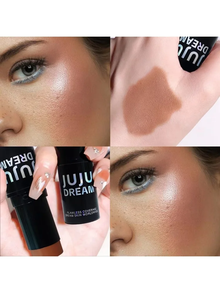 Stick illuminateur visage multi-usages, blush crème naturel, anticernes, contouring, maquillage facile à estomper, idéal pour les cadeaux de fête