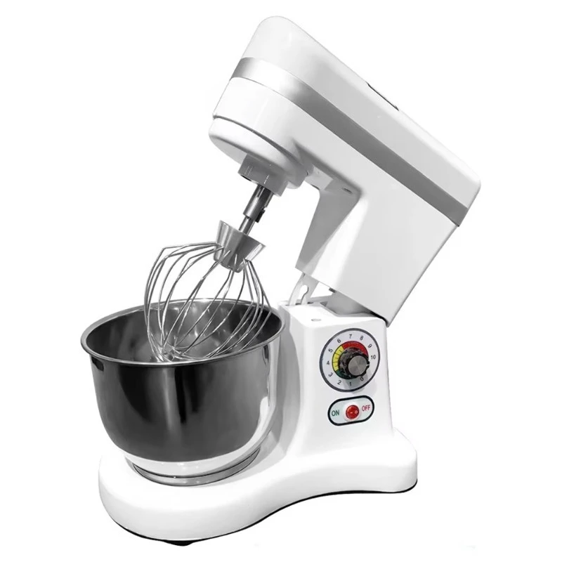 Stainless Steel Bowl Tilt-Head Kitchen Food Mixer with Dough Hook Whisk Beater
