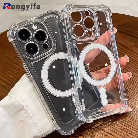 For Samsung Galaxy A72 A52S A42 A32 A82 A22 A12 A03S A02S M51 M32 M31S M42 M12 F62 F52 M02S 5G 4G Transparent Magnetic Bumper