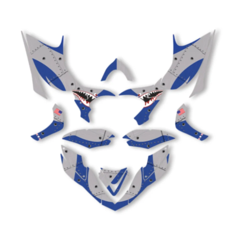 

DSMTECH Custom Motorcycle Graphics Background Decals Stickers Kits For Honda TRX700 2008 2009 700XX 003