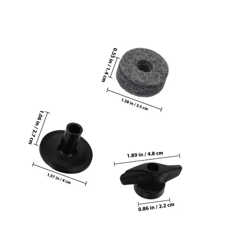 Imagen 2 del producto 2 juegos de fundas para soporte de platillos para Base de brida de tambor con suministro de bridas, Kit de percusión, soportes, accesorios