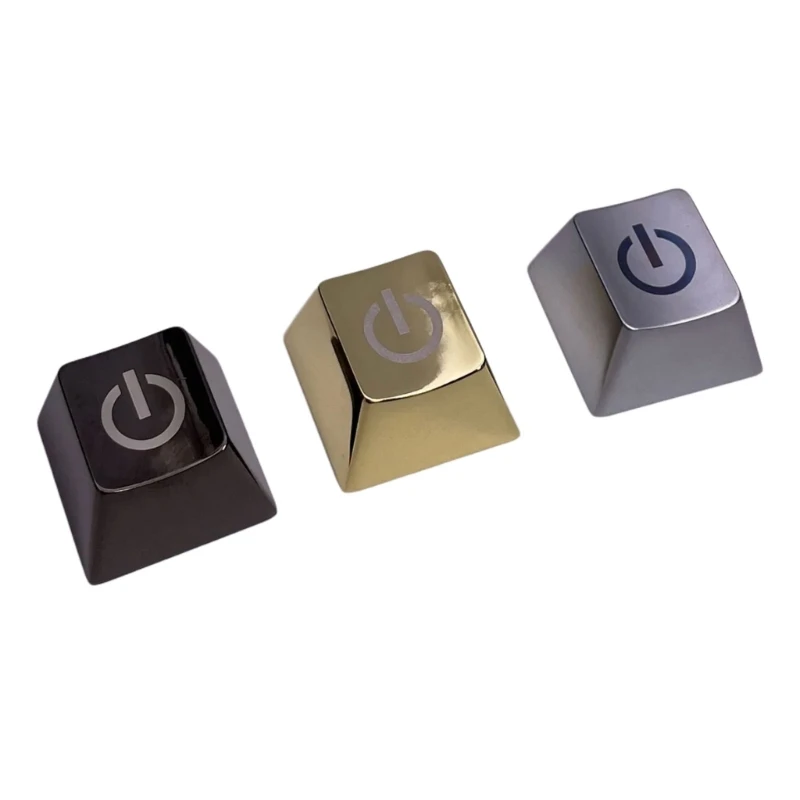 Metal Keycap Zinc Alloy Keycap with Engraved Power Button For Mechanical Keyboards Personalizing Enhances Typing