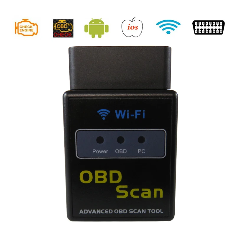 

WIFI V1.5 OBD2 Сканер ELM327 Автомобильные диагностические инструменты ELM 327 WI-FI V 1.5 Android/iOS ELM-327 OBD 2-кодовые считыватели Автоматический детектор