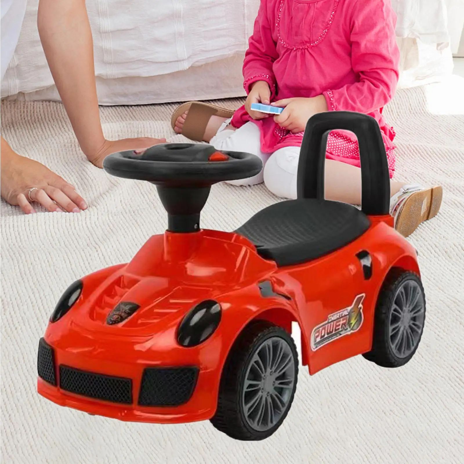 

Ride on Car Toy Gliding Scooter with Lights and Music Learning Toy Birtdhay Gifts Smooth Surface Push Along Foot to Foot Buggy