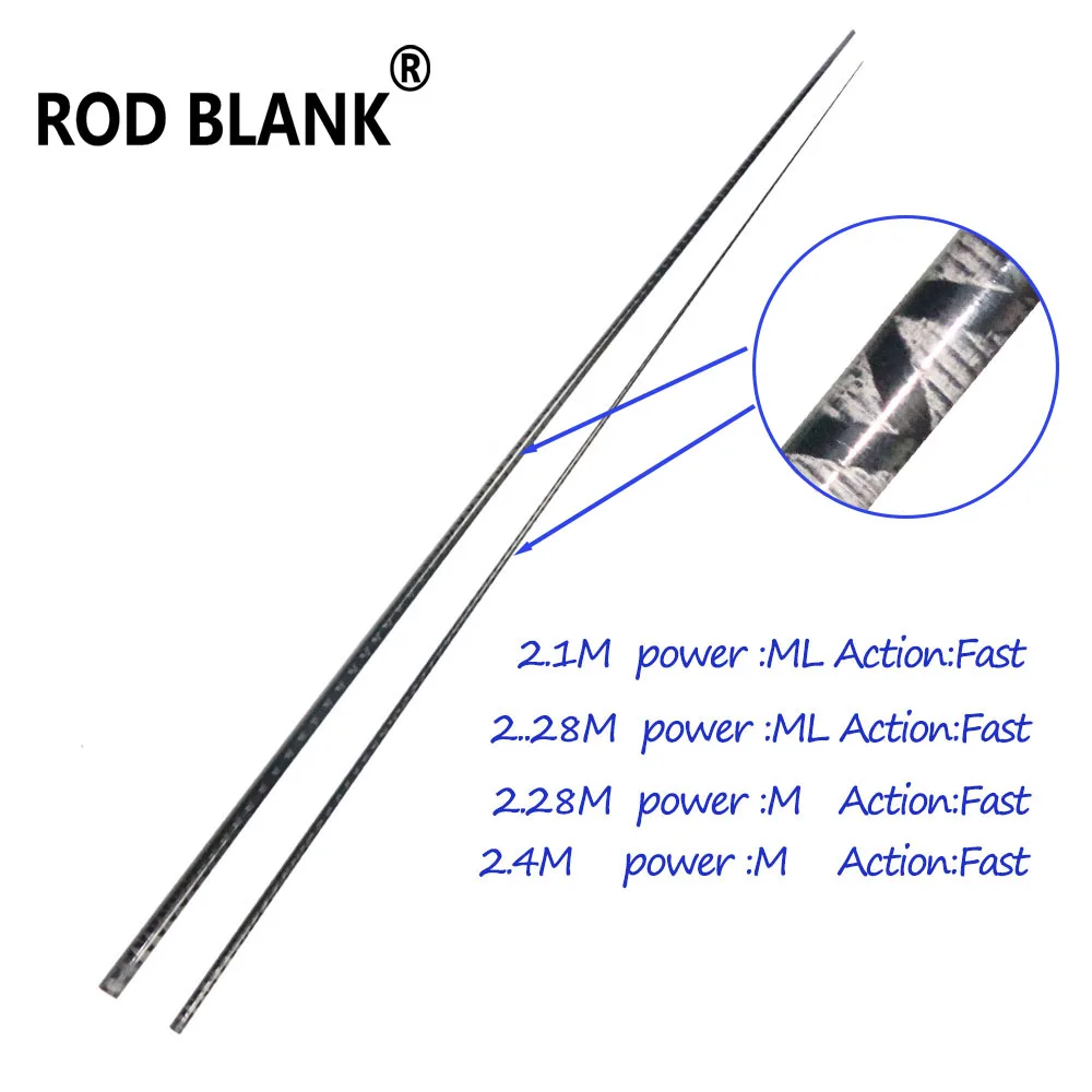Canne vierge 2.1M-2.4M 2 Sections canne à leurre vierges puissance M ML Action rapide leurre canne à pêche composant de construction pôle réparation vierges