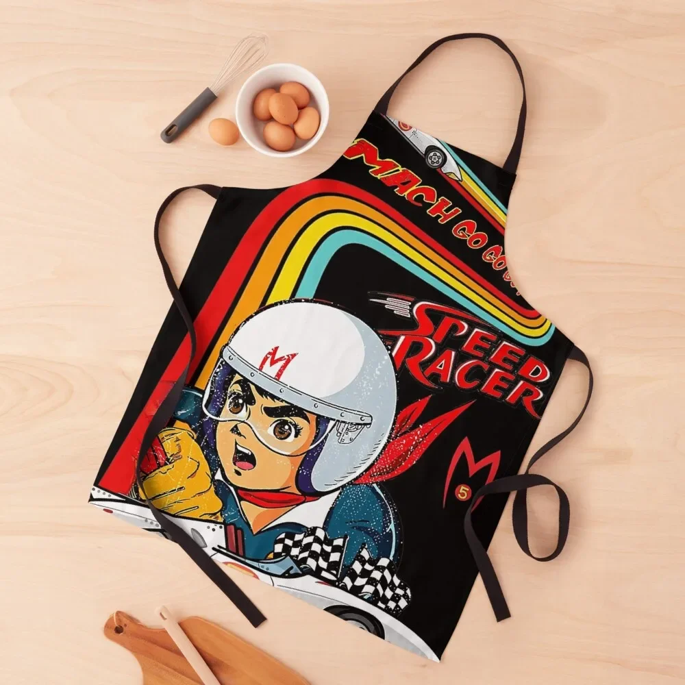 Retro Go.. go.. speed racer go. Apron Goods For Home And Kitchen For Women Kitchens Men Apron