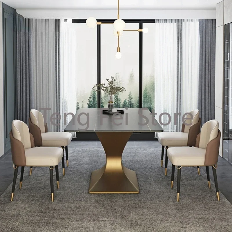 Nordic Large Rectangular Dining Table Restaurant Modern Luxury Dining Table Living Room Muebles Hogar Kitchen Furniture WZ