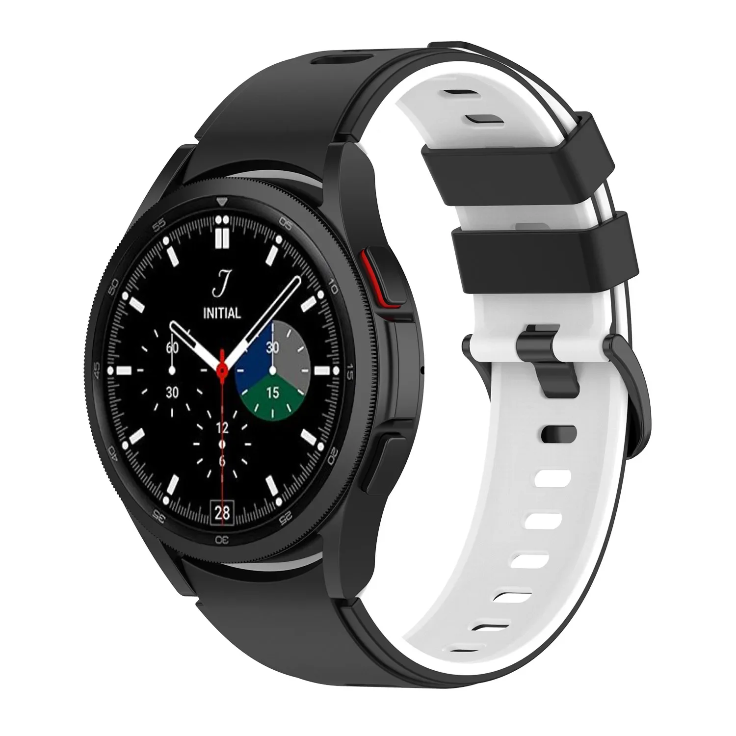สายซิลิโคนสำหรับ samusng Galaxy Watch 4/5/6/7 40มม. 44มม. Pro 45มม. สายรัดข้อมือสำหรับเปลี่ยนแนวสปอร์ต Galaxy WATCH 6 CLASSIC 47มม. 43มม.