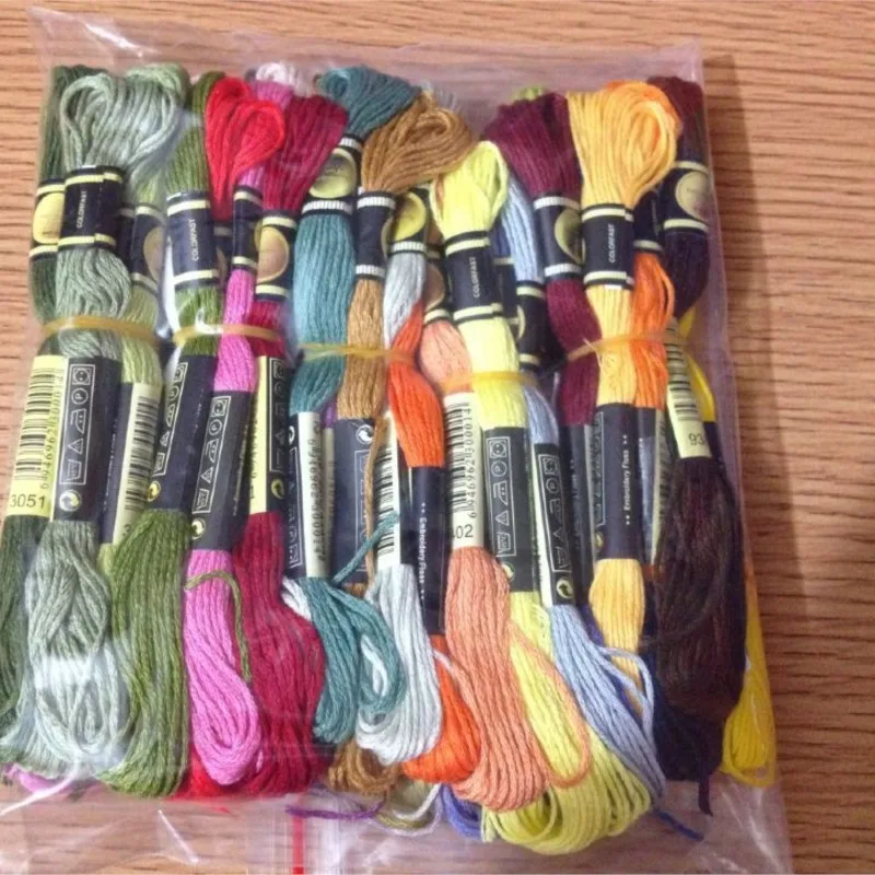 CXC-Embroidery Cross Stitch Floss Threads, Number, 100 Skeins Thread + Your Colors