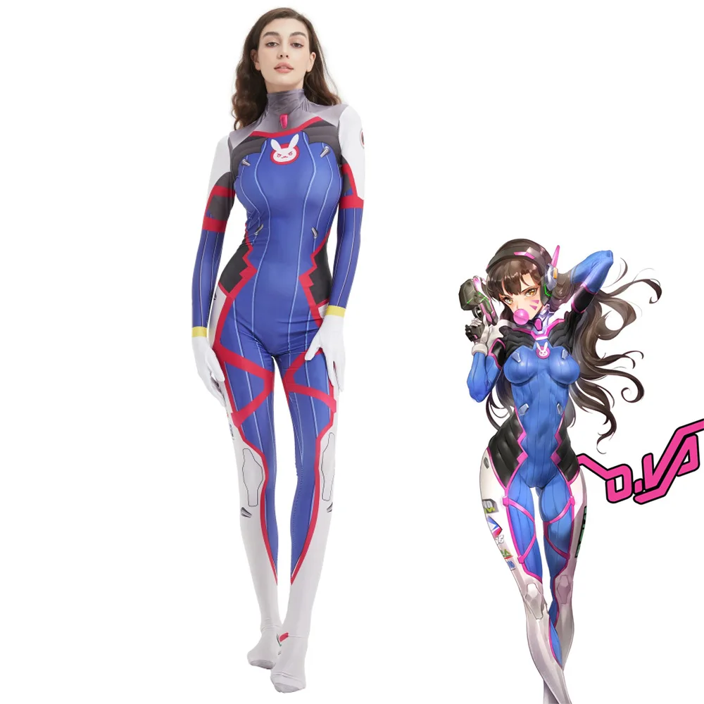 Game D.VA Widowmaker Jumpsuit Onesie Cosplay Costume Anime WOman Bodysuit Party Halloween Costume