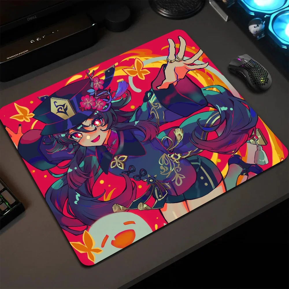 

Hu Tao Genshin Impact Mousepad Small LockEdge Mouse Pad For Gamers Computer Desk Pad Rectangular Anti-slip Rubber