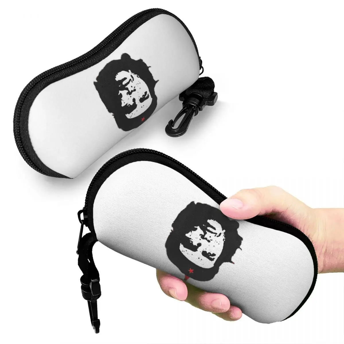 

Che Guevara Shell Glasses Case Protective Sunglasses Box Women Men Soft Eyeglass Bag Pouch