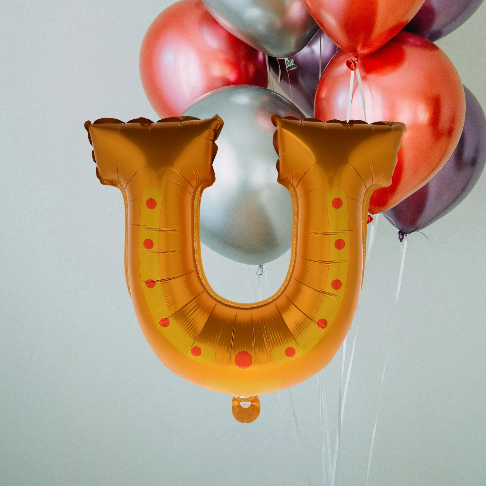 

10 Pcs Gold Foil Horseshoe Balloons U Shaped Aluminum Party Decorations Birthday Wedding Bachelorette Thanksgiving