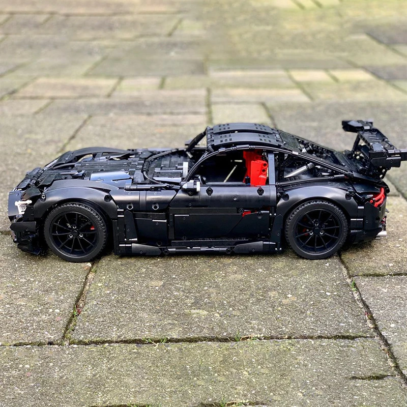 Moc Tecnico Auto Mercedess GTR Nero Modello di Auto Sportiva Building Blocks Fai da Te Assemblaggio Creativo Mattoni Giocattoli Regalo di Natale per Bambini