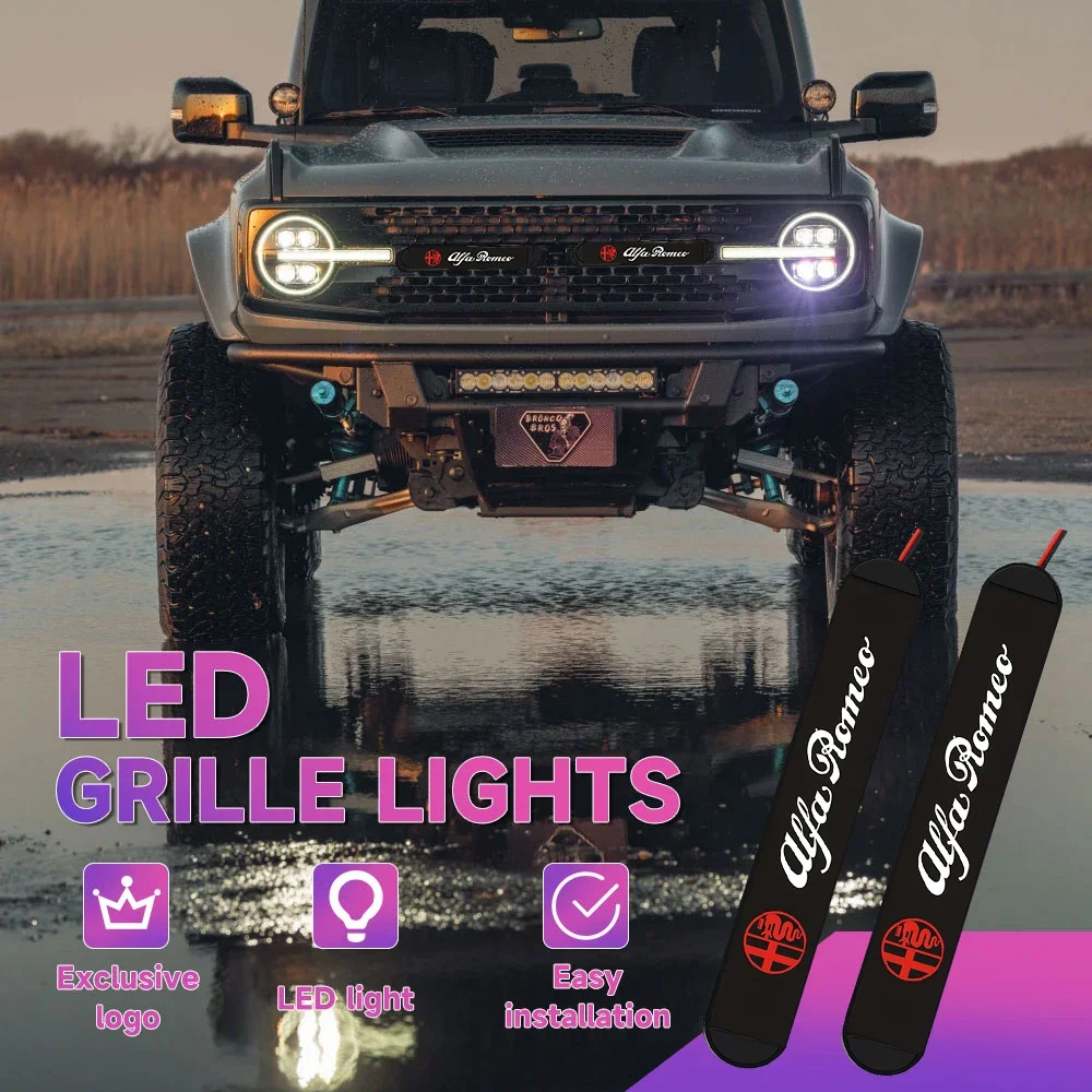 

LED Mid-Net Clip Daytime Running Warning Light Auto Accessories For Alfa Romeo Giulia Stelvio Giulietta Spider GT 4C Mito Brera