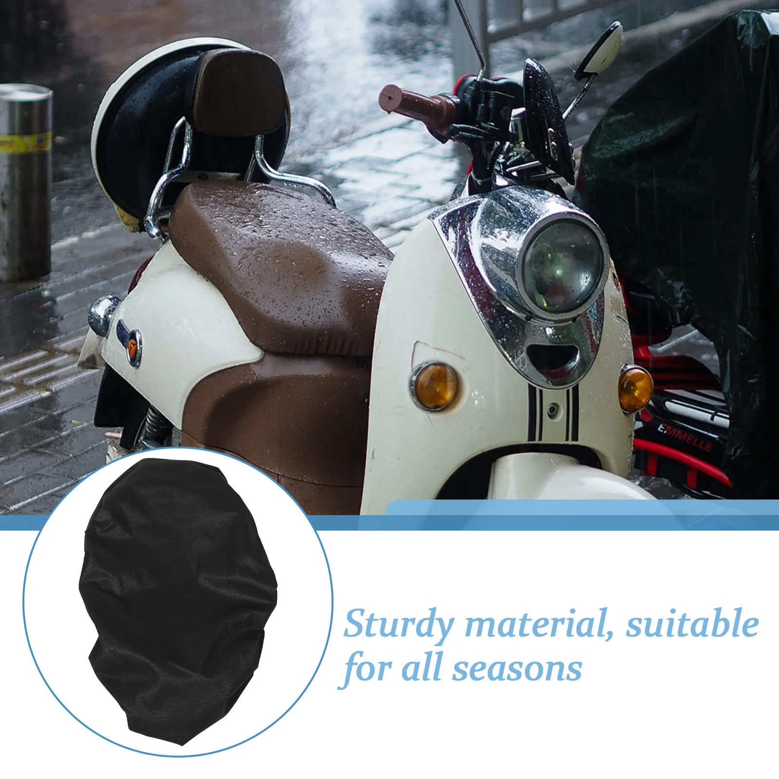 Capa universal para assento de motocicleta, à prova d'água, suave, protetor pu para veículo elétrico, scooter, chuva, à prova de sol, assento durável