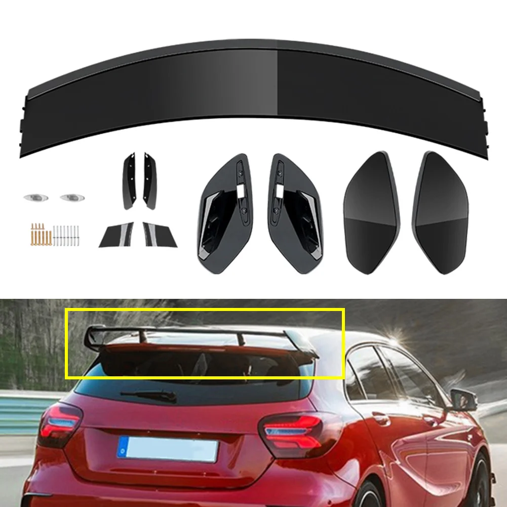 

Glossy Black Car Rear Trunk Spoiler Roof Wing Set For Mercedes Benz A Class W176 A160 A180 A200 A250 A260 A45 AMG 2013-2018