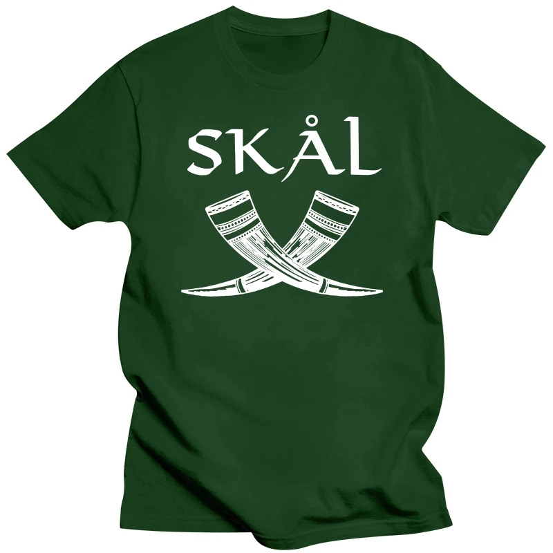 Men T Shirt Skal Skol Cheers Viking Drinking Horn Be Women T-Shirt