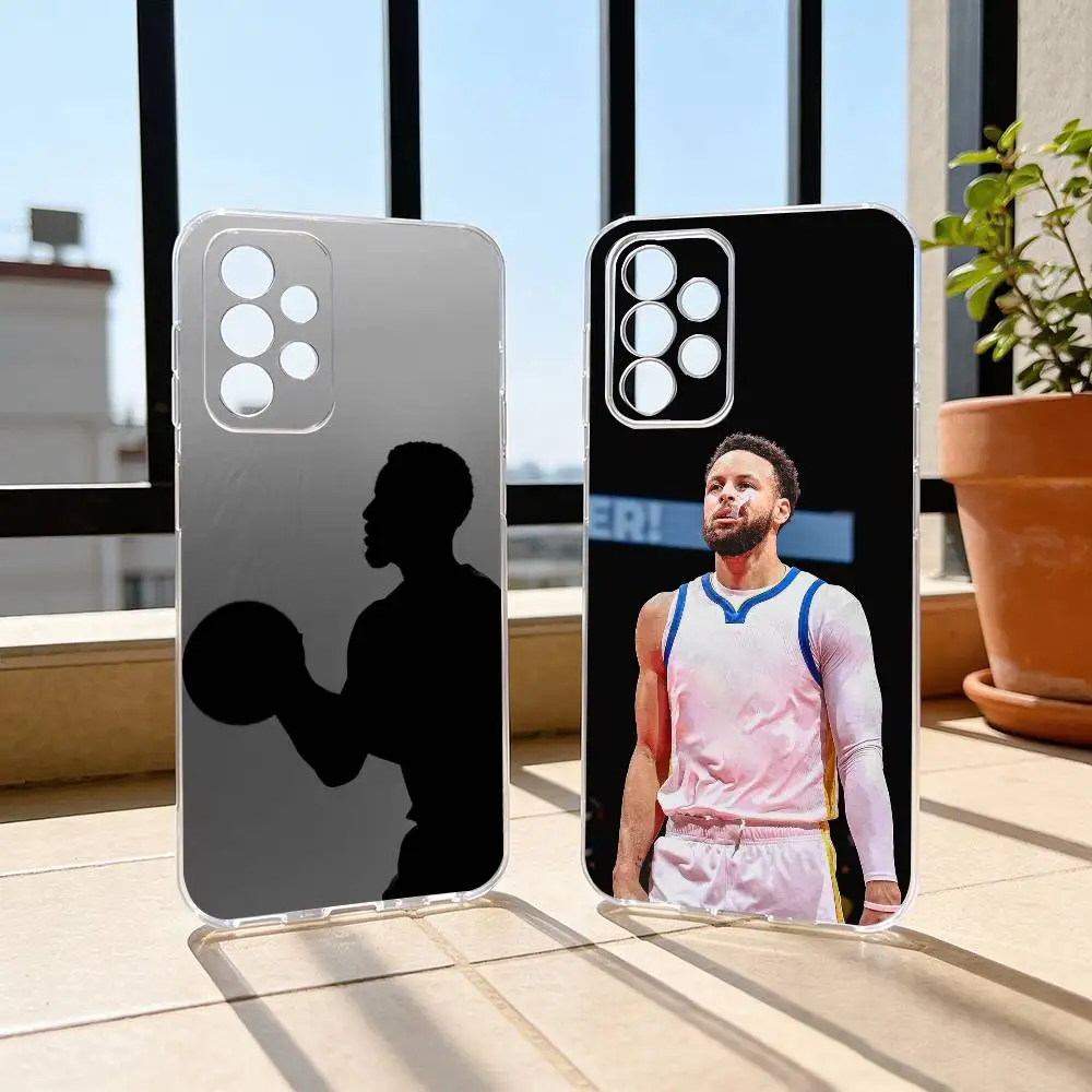S-Stephen Curry Basketball Star  Phone Case Transparent Silicone Soft For Samsung S25,S24,S21,S22,S23,S30,Ultra,S20,Plus,Fe