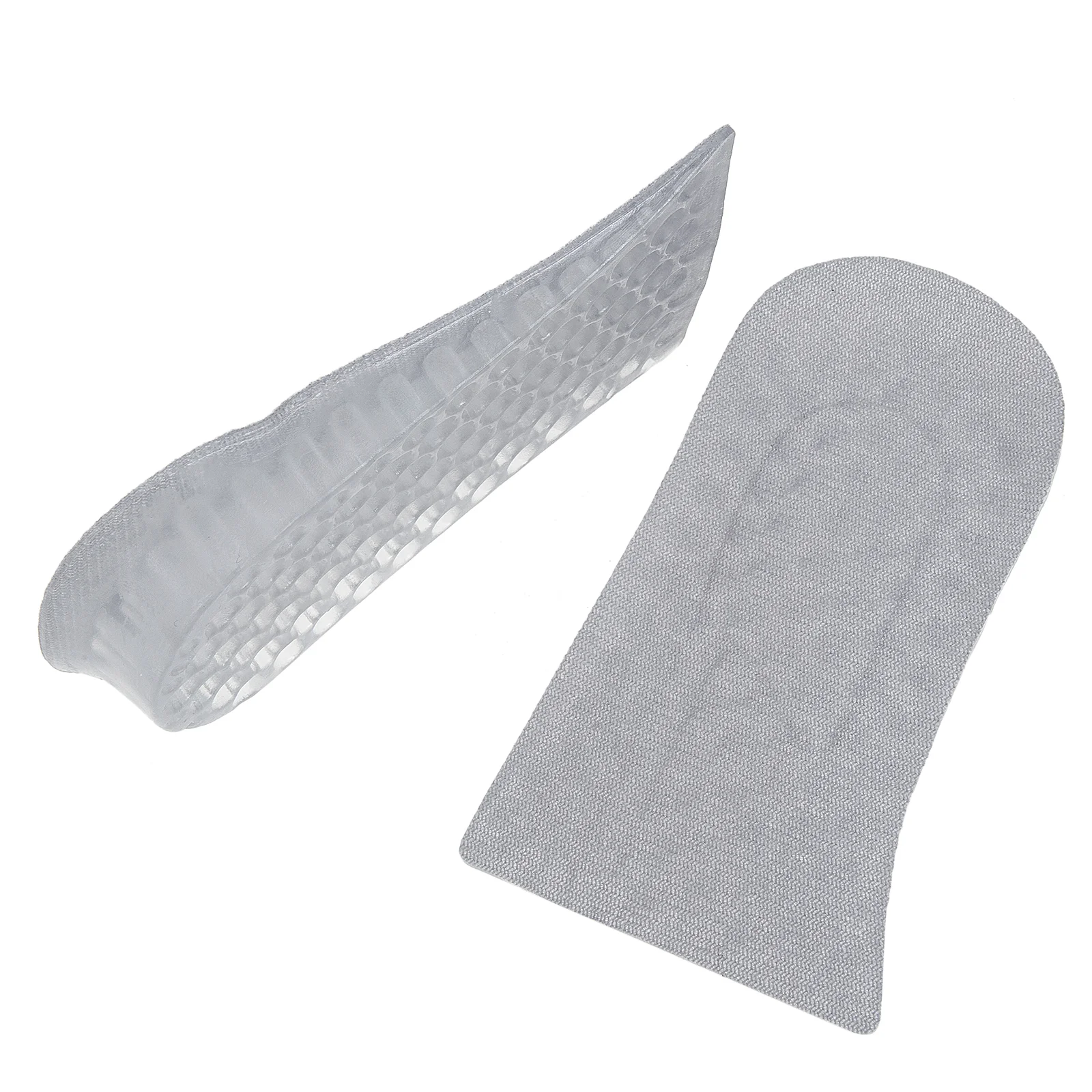 2 Pairs Inner Height Increasing Insole Taller Shoe Pads Winter Invisible Heel Lift Silica Gel Shock-Absorption Insoles Miss