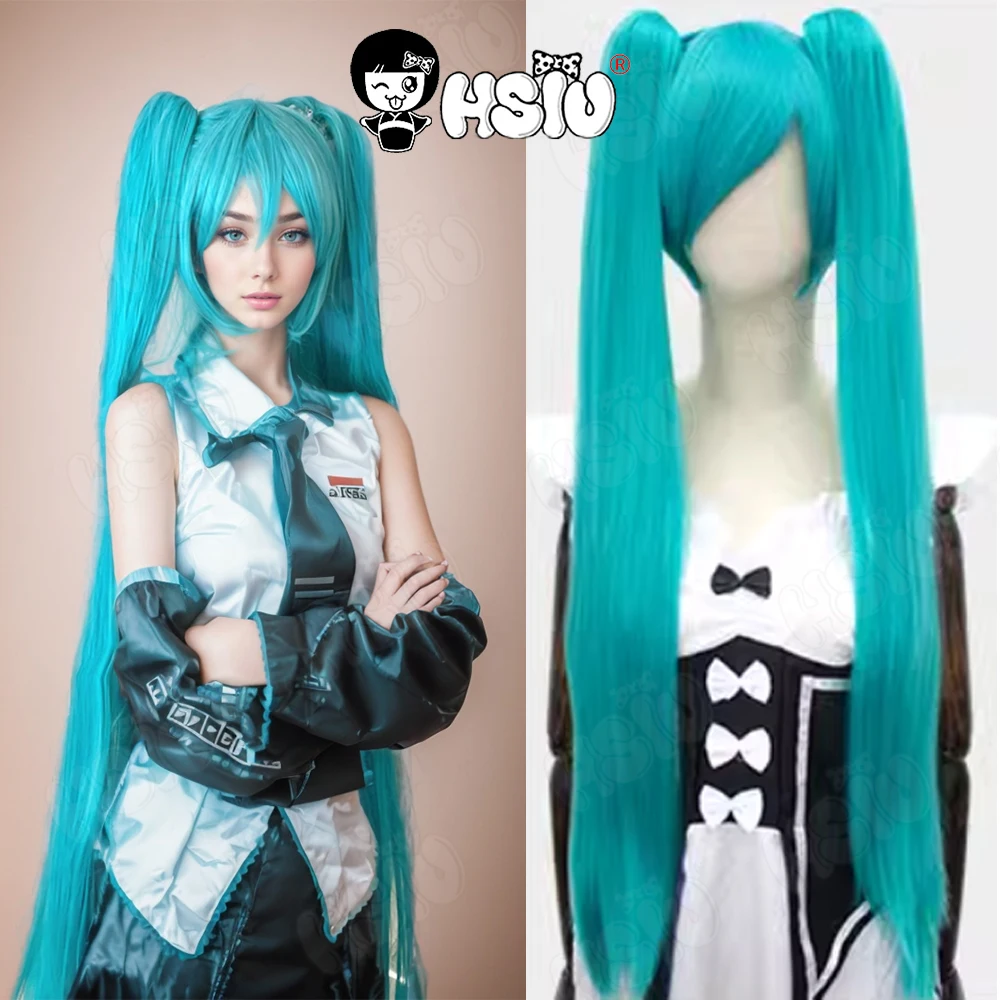 HSIU 80Cm długa prosta spinka do kucyka peruka do cosplay wysokiej temperatury włókno syntetyczne peruki Anime Party kucyk peruki na przyjęcie 14 kolorów