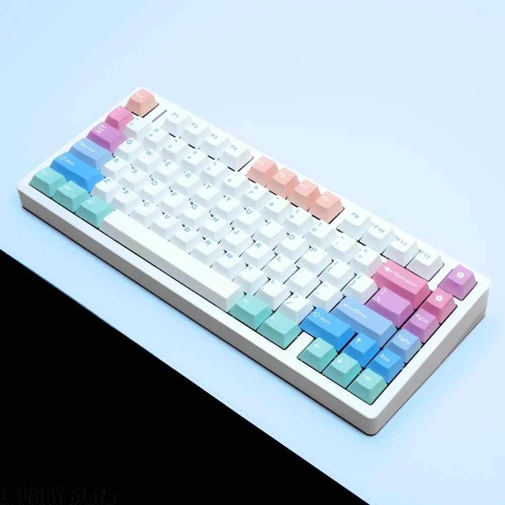 

143 Keys PBT Sublimation Keycaps Original Fairy EN/KR/FR/DE/ES/JP Double Print Side Backlit for Mechanical Keyboard