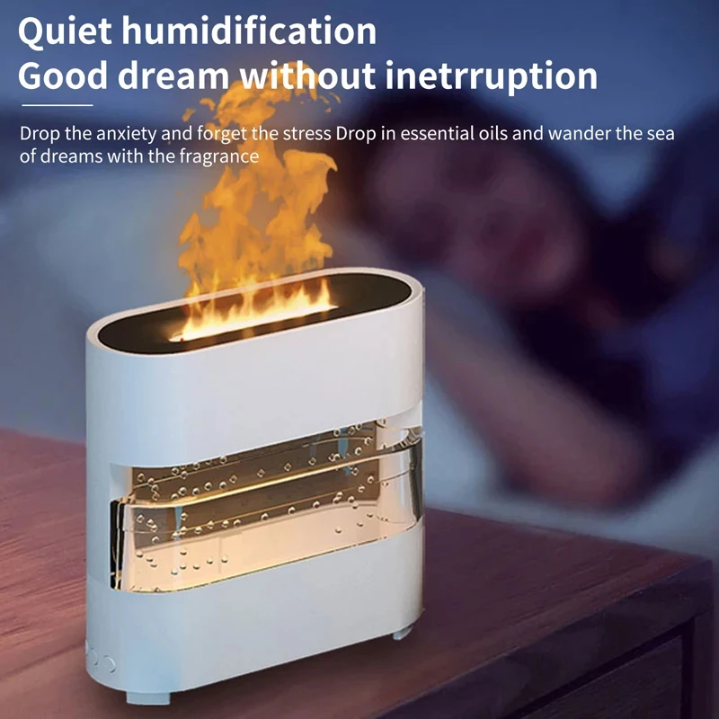 

Colorful Flame Raindrop Humidifier 7 Colors Changing Oil Diffuser Ultra-Quiet Aroma Essential Oils Aromatherapy Diffusers