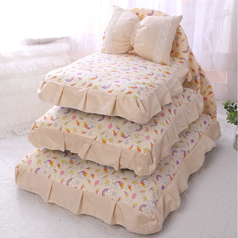 Cat Bed Small Dog Bed Cute Princess Pet Bed Lace Cat Dog Bed with Pillow With Removable Washable Cover For Cats And Dogs S~L