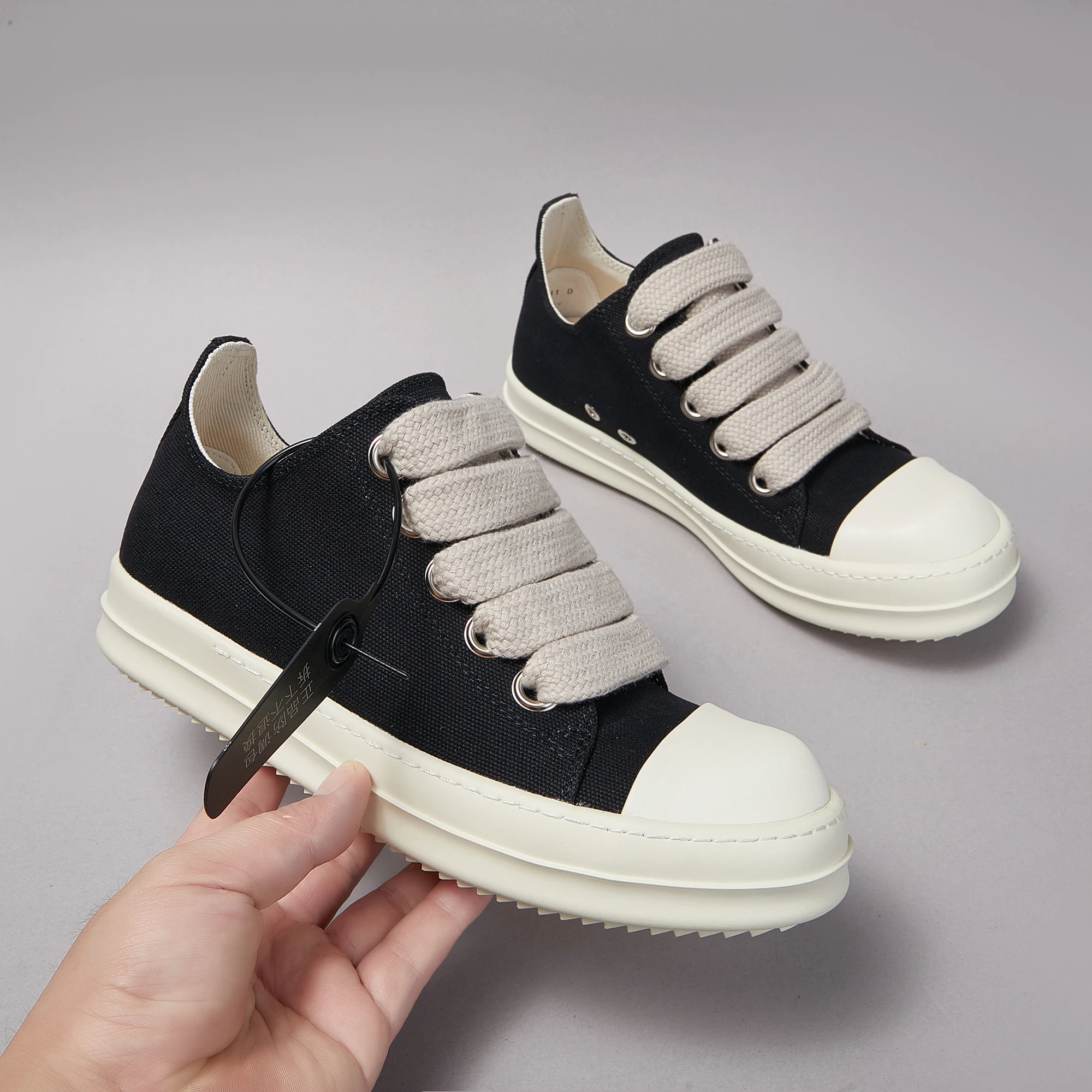 Brand Jumbo Lace-up Women Sneaker Designer Men Shoe Black Low Top Canvas Luxury New Fashion Gothic Punk Flat Street Trainer