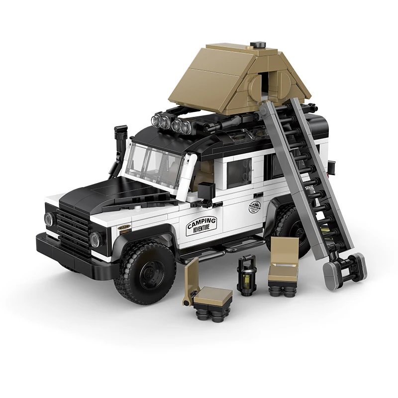 

PB8825 Off-road Camper Van Car Model 676pcs Building Blocks Bricks set MOC Technical DIY Toy Small Pellet Puzzle Box Set