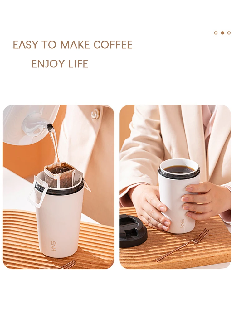 New High Value Portable Ceramic Liner Coffee Cup Sealed Leak-Proof Car Insulation Mug 380ml Men And Women General Gift Tea Cup