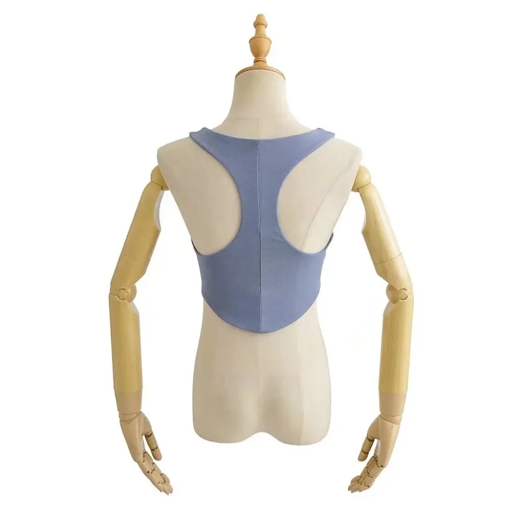 

Women's Double-Layer Curved Slim Fit Vest European American Style INS Blogger Summer Yoga Sports round Neck T-Shirt