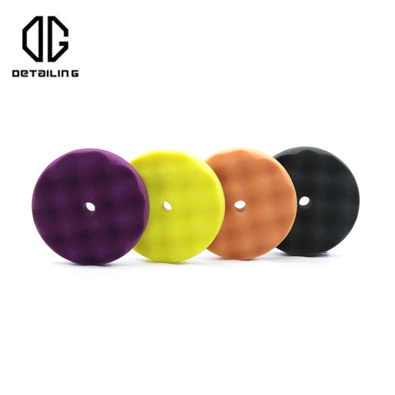 

DETAILING 5" 130mm Buffing Polishing Sponge Pads Car Polisher Soft Wave Foam Waffle Pad Car Wash Cleaning Detailing Tool