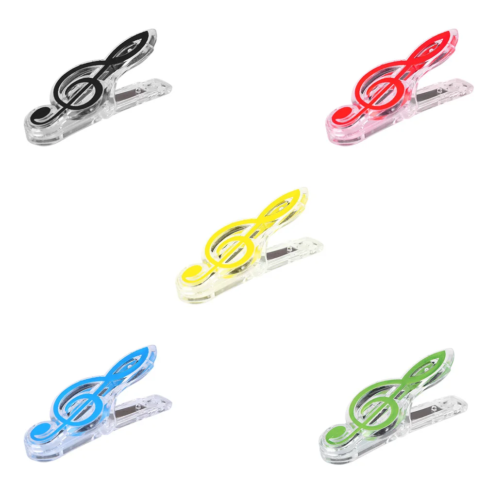 Letter Paper Clip Plastic Musical Note Spring Piano Music Book Paper Sheet Holder Folder for Piano Guitar Violin Supply