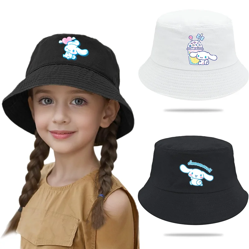 

Cinnamoroll Printed Fisherman Hat Cute Cartoon Basin Hat Autumn Summer Beach Sun Shade Hat Girl Seasonal Sun Hat Bucket Hat
