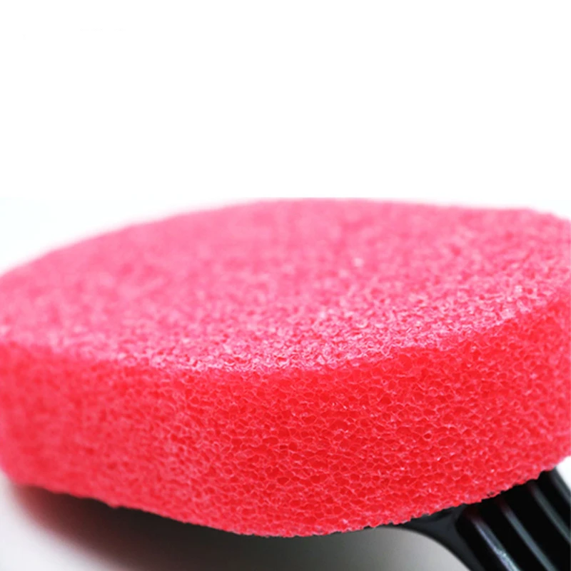 Car Tire Shine Applicator Tire Dressing Waxing Sponge Brush with Curved Handle for Auto Detailing Easy to Use Tire Cleaning Tool