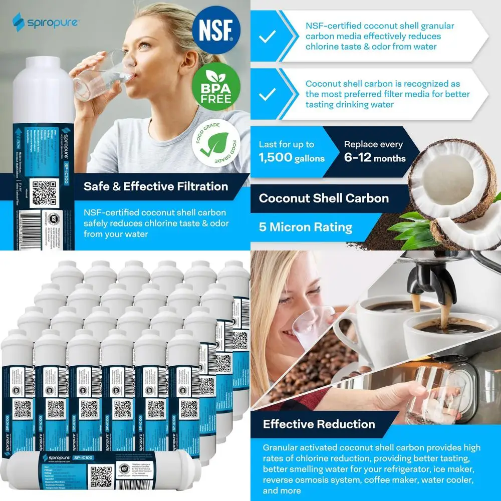 

Гранулированный активированный уголь для проточных фильтров для воды, 1/4 NPT, 2 x 10, упаковка 25 шт.