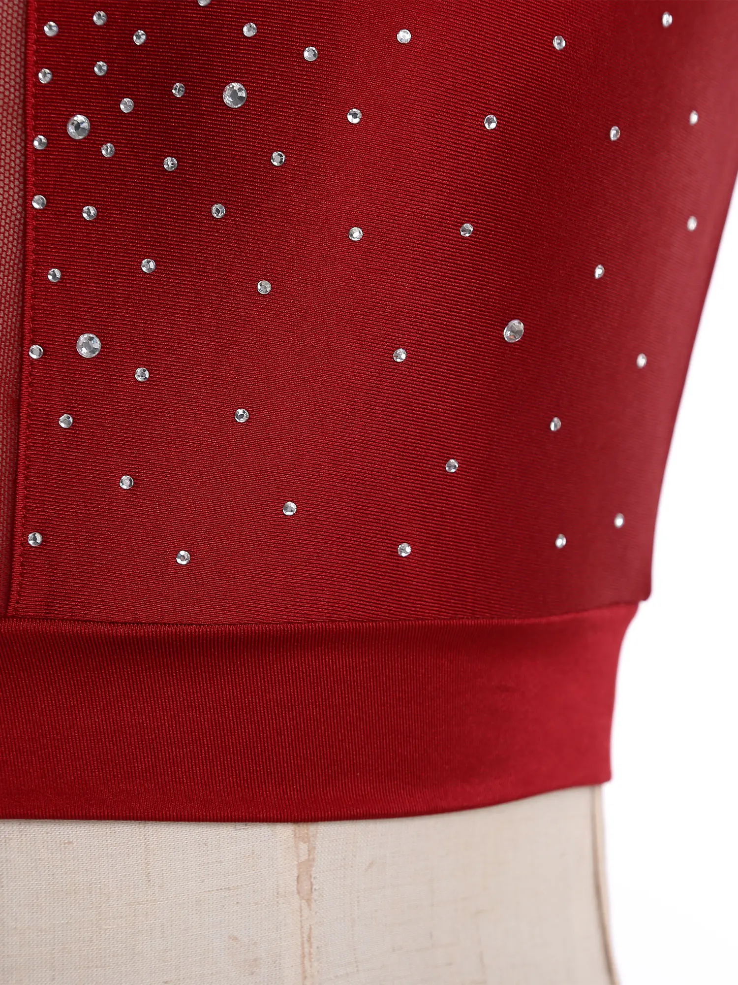 

Women Skating Lyrical Dance Costume Vest Cropped Tops Shiny Rhinestones Sleeveless Tank Top Modern Contemporary Dancewear