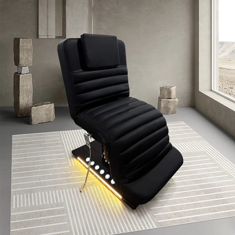 MORE DESIGN Luxus-Spa Beheizter Vibrierender Salon-Medizinischer Stuhl Elektrische Wimpern- und Gesichtsmassageliege
