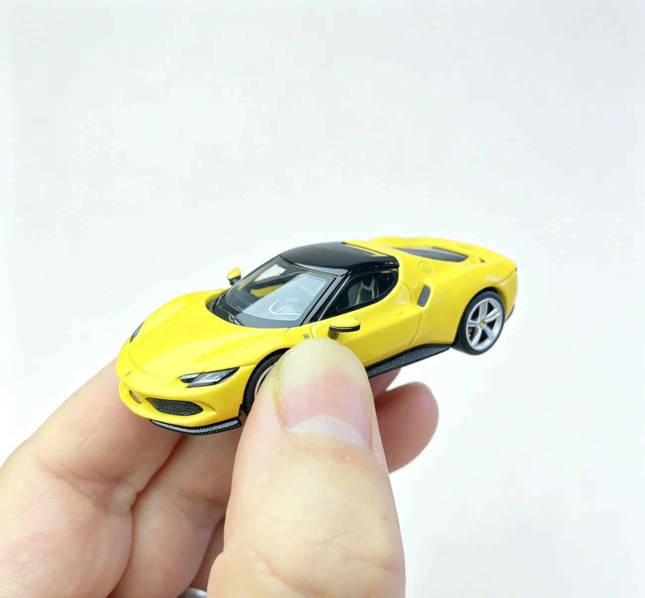 296 GTB GIALLO MODENA YELLOW 1/64 DIECAST CAR BY BBR MODELS BBRFER64005 Model Car Limited Edition Alloy