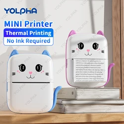 Mini Pocket Printer Portable Inkless Hand held Printer Bluetooth Wireless Mini Thermal Printer Cat iOS Android APP Gift for Kid