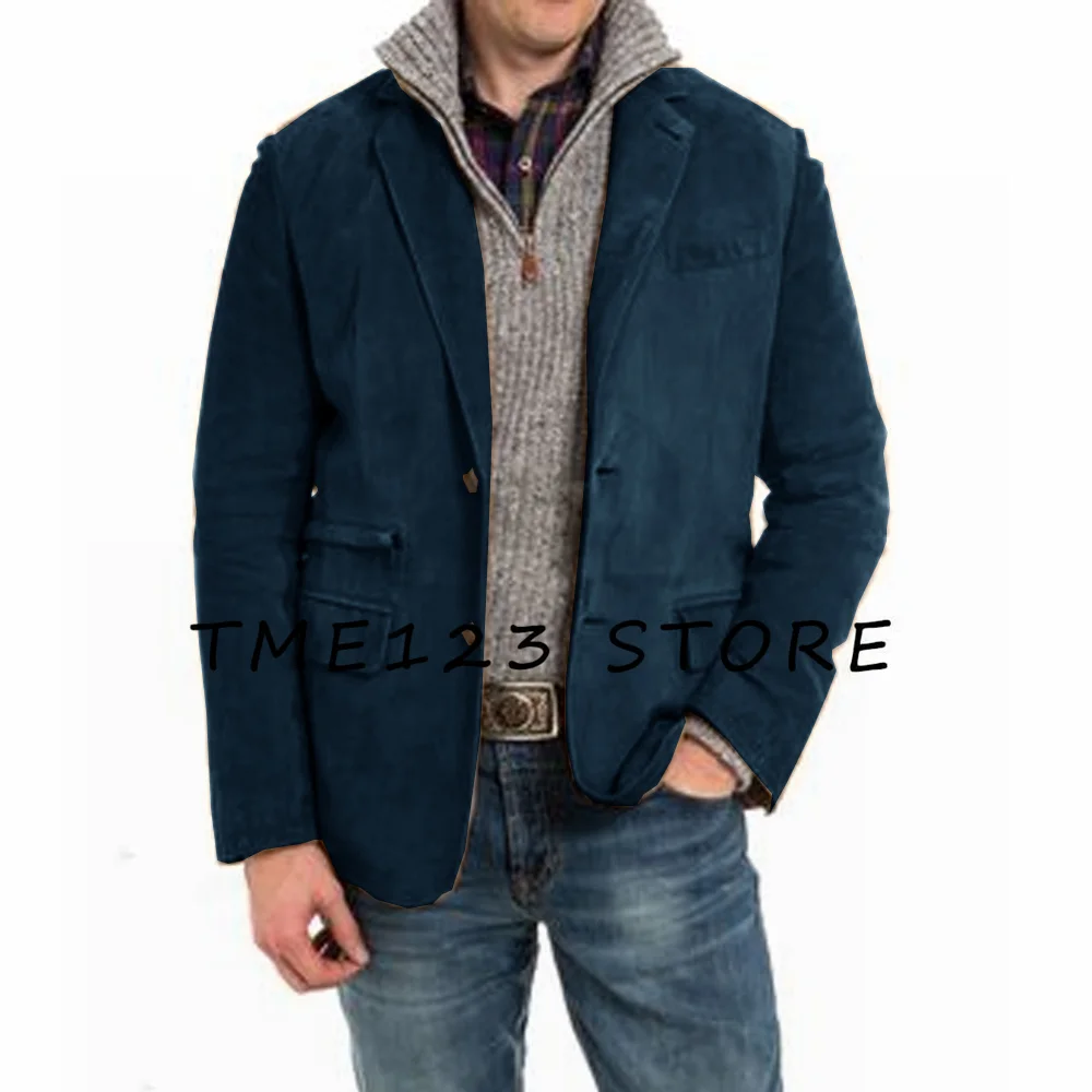 Chaqueta de ante de primavera y verano para hombre, chaleco informal de negocios, de una sola botonadura, de calidad, novedad en trajes y Blazers,