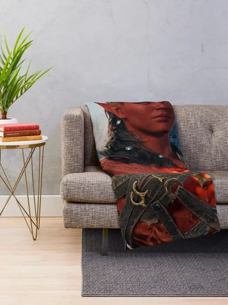 Karlach the Tiefling Barbarian Adventurer Throw Blanket Decorative Sofas Single Retros Baby Blankets