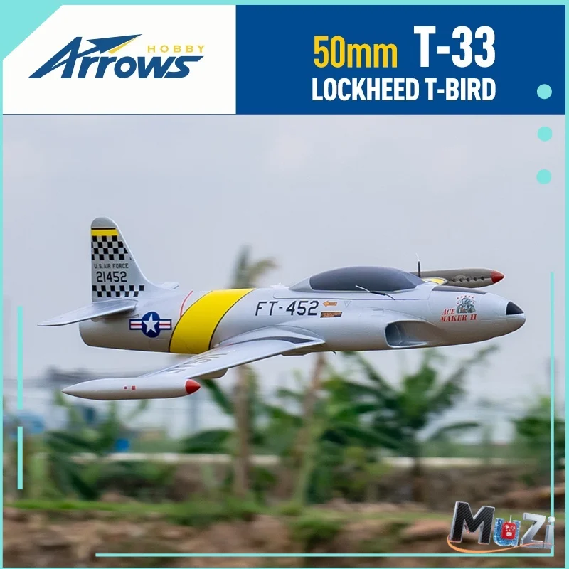 

Blue Arrow Model 50mm T-33 Simulation Entry-Level Hand-Dropping Sports Machine Fixed-Wing Electric Remote Control Aircraft T33