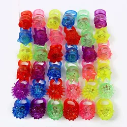 20pc LED Light Up Soft Rings Bulk Blinking Jelly Ring  Party Bar Parties  Toy Birthday      Carnival  Wedding Festival
