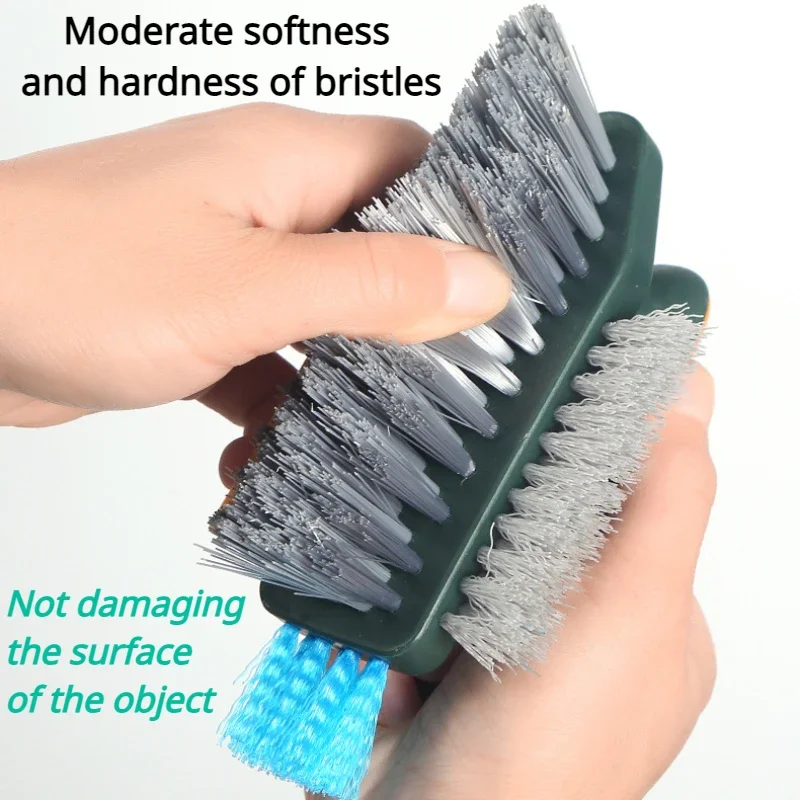 4 in 1 V-Shape Scrubber Brush Kitchen Bathroom Tile Floor Gap Cleaning Brush Window Groove Wall Corner Toilet Brushes Tools