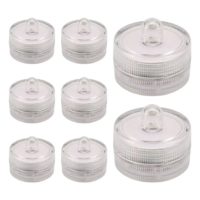 مصابيح LED عديمة اللهب مقاومة للماء مرة واحدة لتزيين حمام السباحة الغاطسة لحفلات الزفاف والحفلات